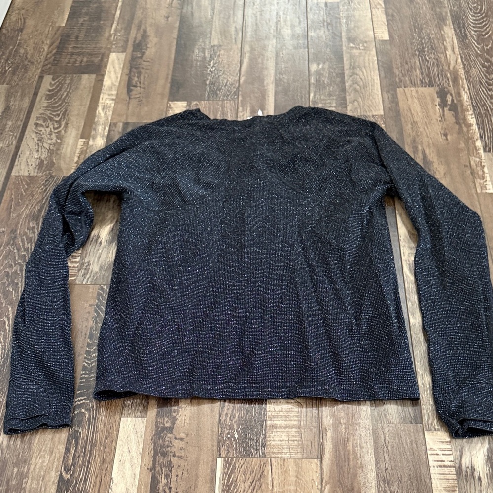 Athleta Shimmering Black Long Sleeve Top - Picture 3 of 4